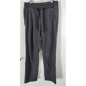 Lululemon Sweatpants Mens Large Wide Leg Baggy Gym Yoga Pockets Stretch Gray